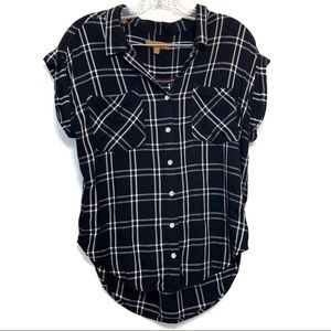 Jachs Girlfriend Short Sleeve Plaid Button Down